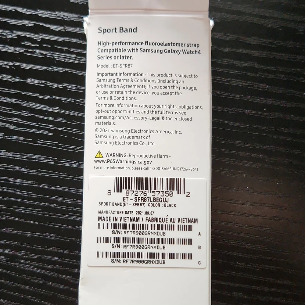 Samsung black sport band